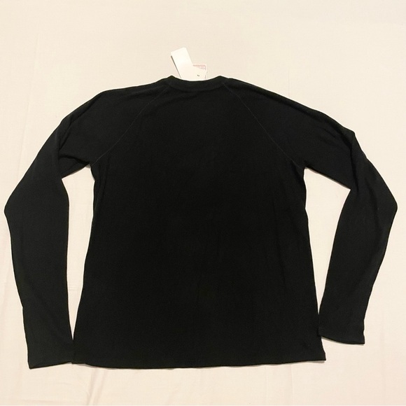 Uniqlo Heattech Stretch Fleece Crewneck Black Top Womens Large - Picture 11 of 16